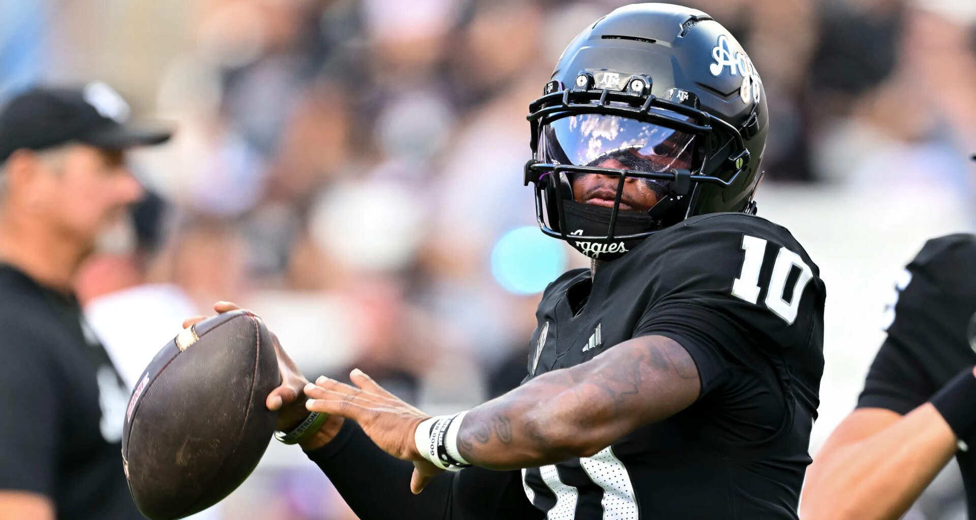 Texas A&M HC Mike Elko challenges QB Marcel Reed on consistency