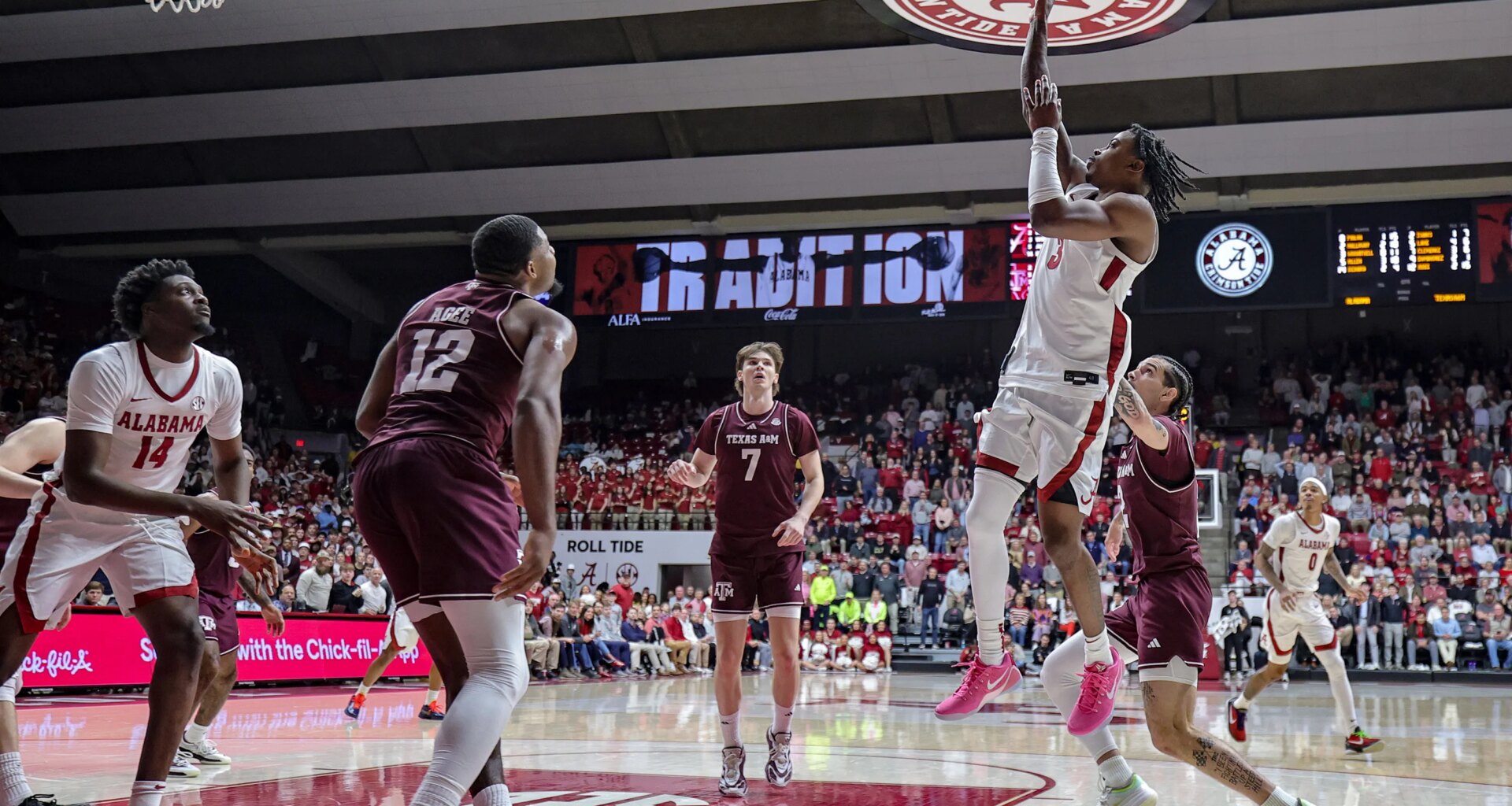 Social media reacts to Texas A&M basketball's 100-97 loss at Alabama