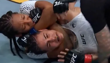 UFC Houston fighter unable to leave cage after referee's late stoppage