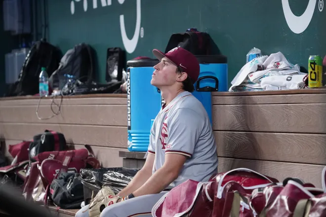 Feb 21, 2026; Arlington, TX, USA; Florida State Seminoles vs Auburn Tigers during the Amegy Bank College Baseball Series at Globe Life Field. Mandatory Credit: Raymond Carlin III-Imagn Images
