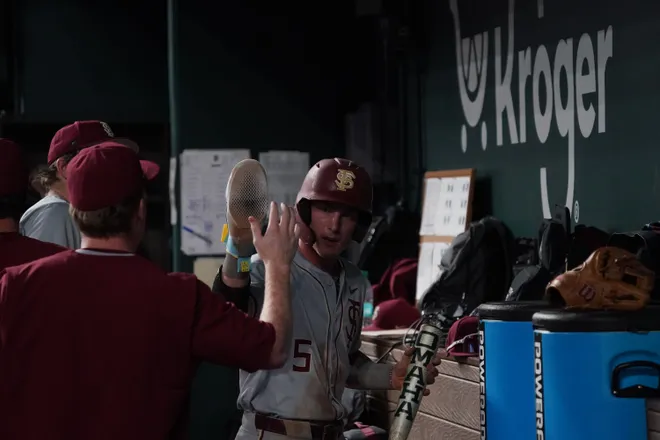 Feb 21, 2026; Arlington, TX, USA; Florida State Seminoles vs Auburn Tigers during the Amegy Bank College Baseball Series at Globe Life Field. Mandatory Credit: Raymond Carlin III-Imagn Images
