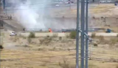 Fire near Fort Bliss at Cassidy Road and Gateway North Boulevard