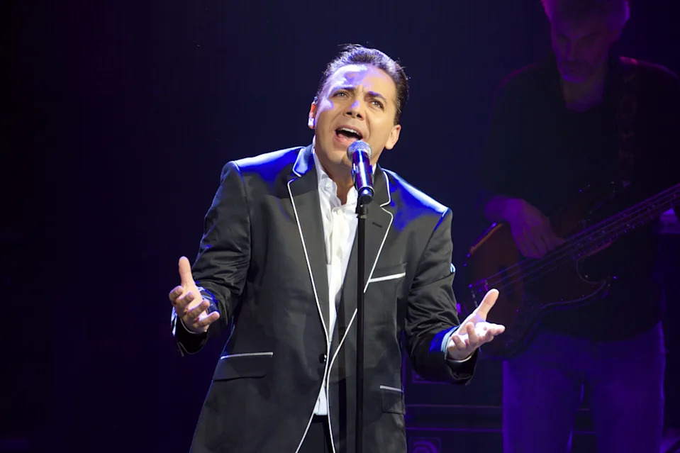 Cristian Castro performs onstage during the 2013 Cadena Dial awards at the Miguel Delibes auditorium in Valladolid, Spain, on March 7, 2014.