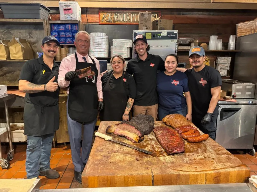 RFK Jr. visits Terry Black's Barbeque staff in Austin. (Via X/Twitter)