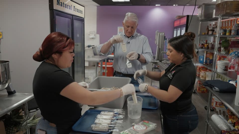 Daisy Alcazar says business is down at her traditional Mexican ice cream shop due to the economy and fear in the Latino community. - CNN