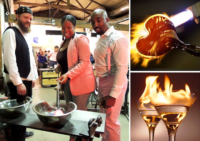 Expect a hot date night where couples can blow and create their own heart or flower made...