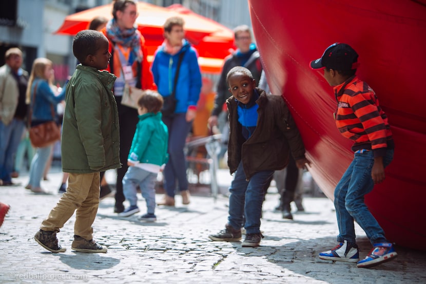 The "RedBall Project" in Mons, Belgium.