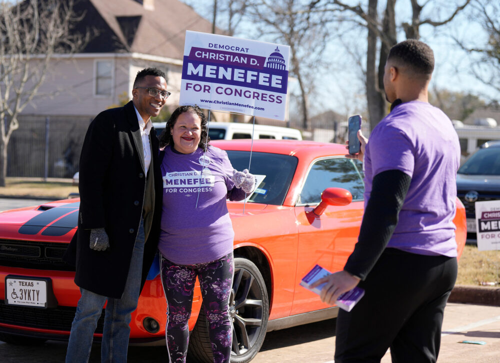 Christian Menefee Runoff Election Day TX-18