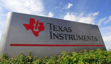 A Texas Instruments sign sits at the entrance to the company's offices Monday, Oct. 22, 2012, in Richardson, Texas. (AP Photo/LM Otero)