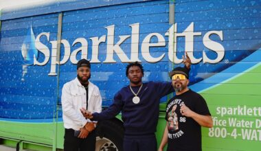 Pro boxer Alex Holley partners with Arlington Urban to donate over 5,600 bottles of water to Mission Arlington ahead of February 27 Fight at UTA 