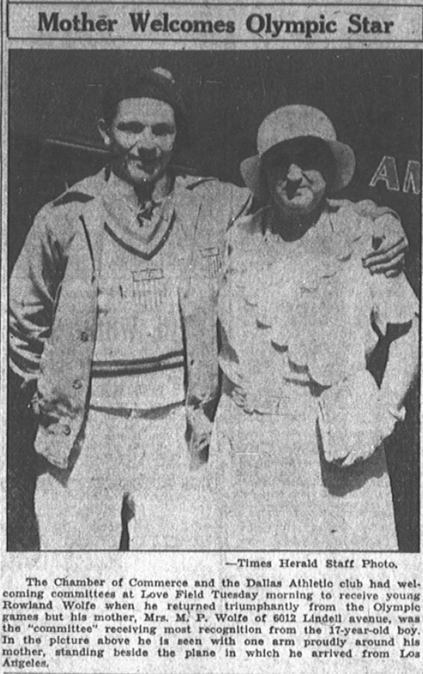 1932 Olympic gold medalist Rowland Wolfe was raised at 4619 Gaston Avenue before his family...
