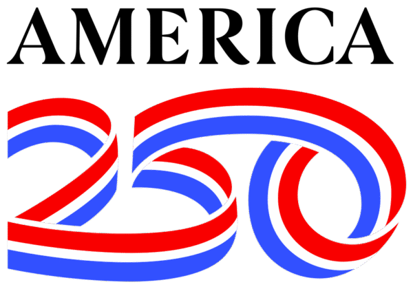 The "America 250" logo for U.S. semiquincentennial celebrations in 2026.