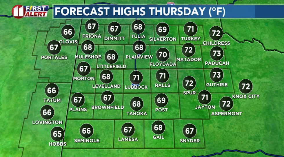 Much warmer Thursday afternoon!