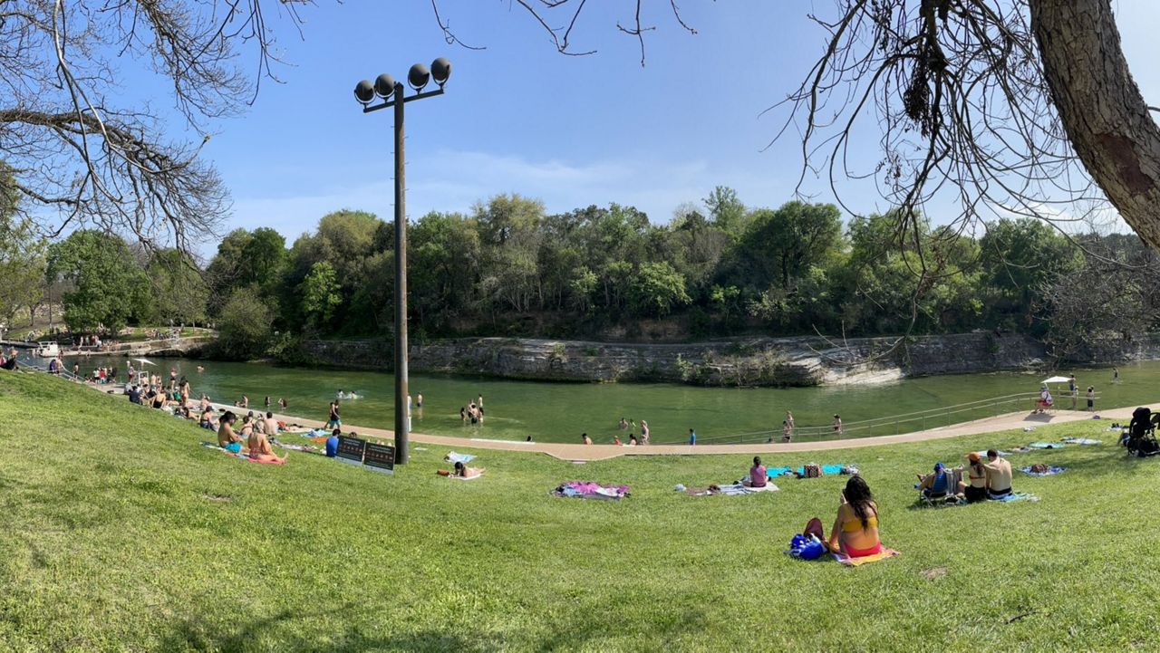 Barton Springs Pool on a sunny day in Austin, Texas. (Ashlyn Love)