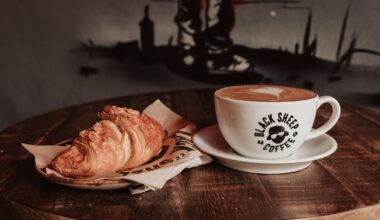 Black Sheep Coffee and pastry