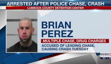 34-year-old Brian Perez charged in connection with Lubbock car chase, crash