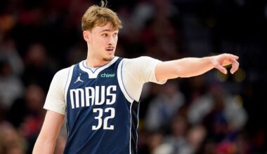 Dallas Mavericks forward Cooper Flagg gives instructions during the first half of an NBA basketball game against the Houston Rockets, Saturday, Jan. 31, 2026, in Houston. (AP Photo/Eric Christian Smith)
