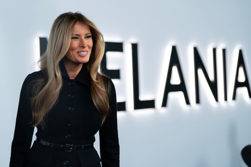 First lady Melania Trump arrives for the premiere of her movie "Melania" at The John F....