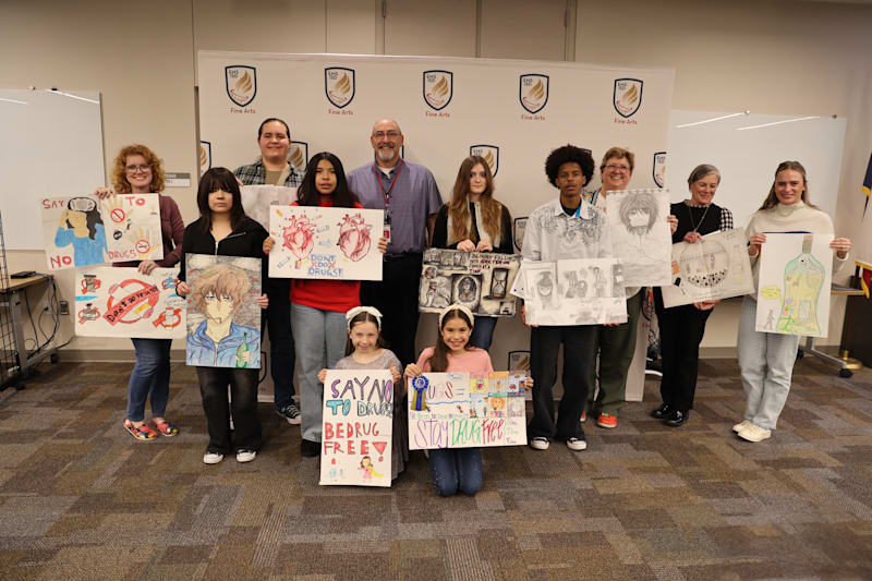 Eagle Mountain-Saginaw ISD students recognized for drug free posters