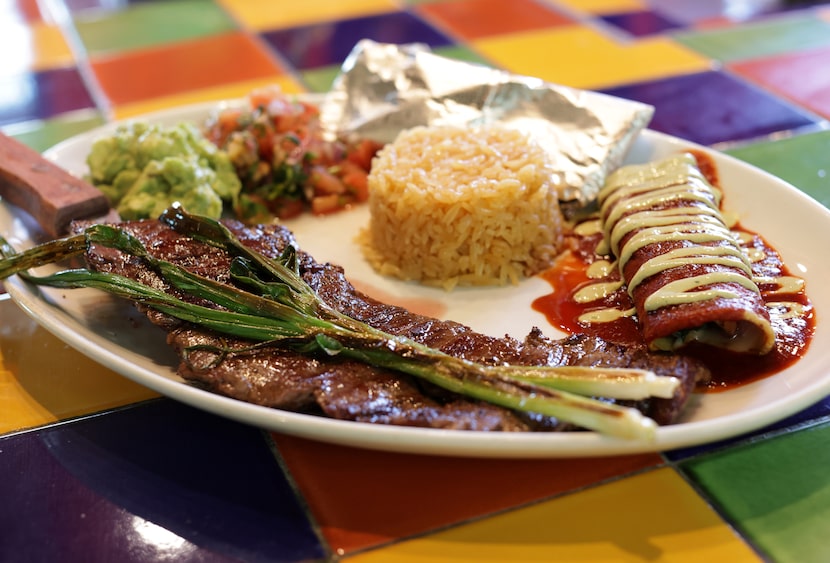 Asada ala tampiqueña, one of the priciest new dishes on Milagro's menu, at $28, shows the...