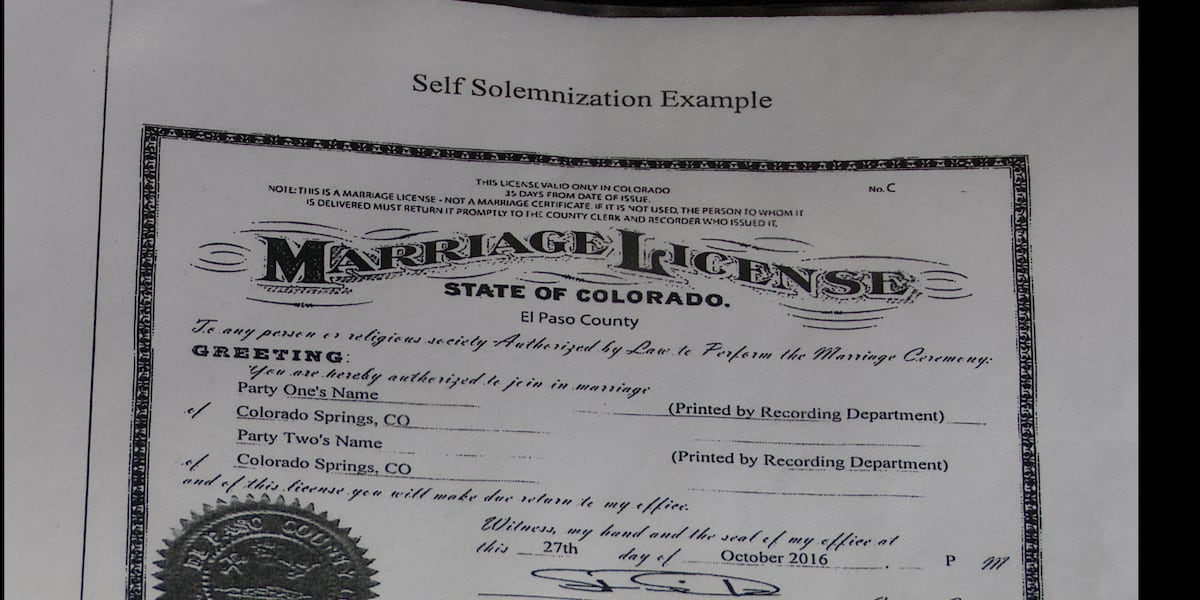 El Paso County celebrates love with ‘Till Death Do Us Part’ marriage license event
