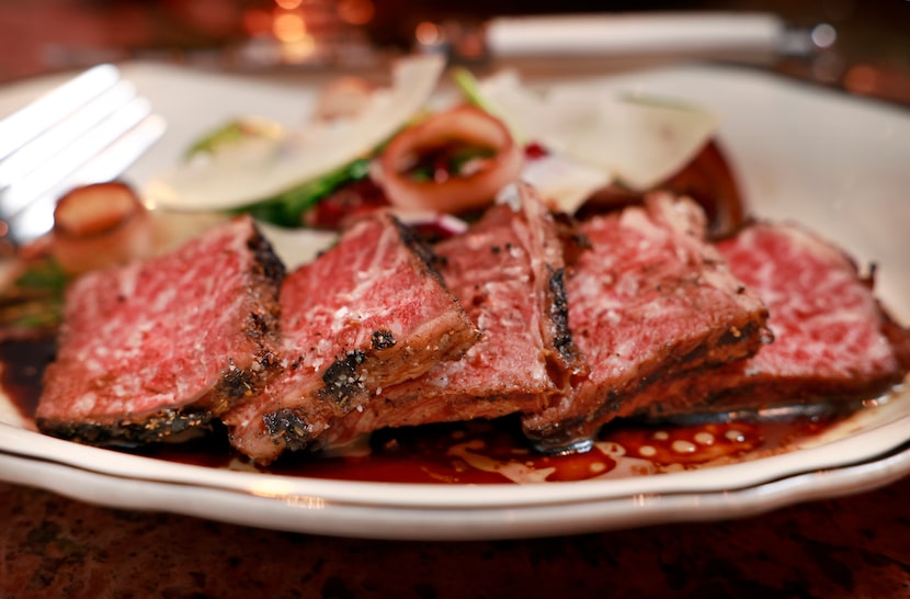 Wagyu short rib is served with sticky shallots, brown butter and jus at The Charles in...