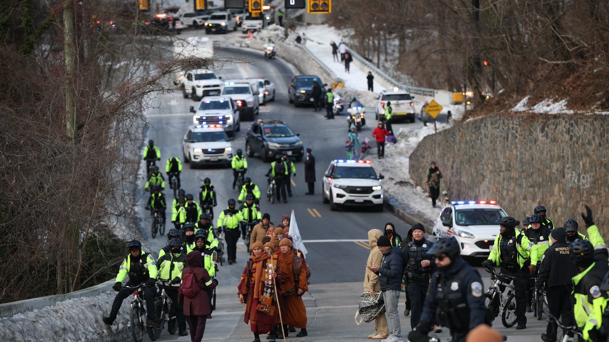 Monks on ‘Walk for Peace’ from Texas reach Northern Virginia – NBC4 Washington