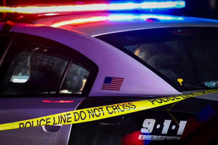 Dallas police respond to a scene in the 4300 block of Woodhollow Drive on Monday, Feb. 2,...