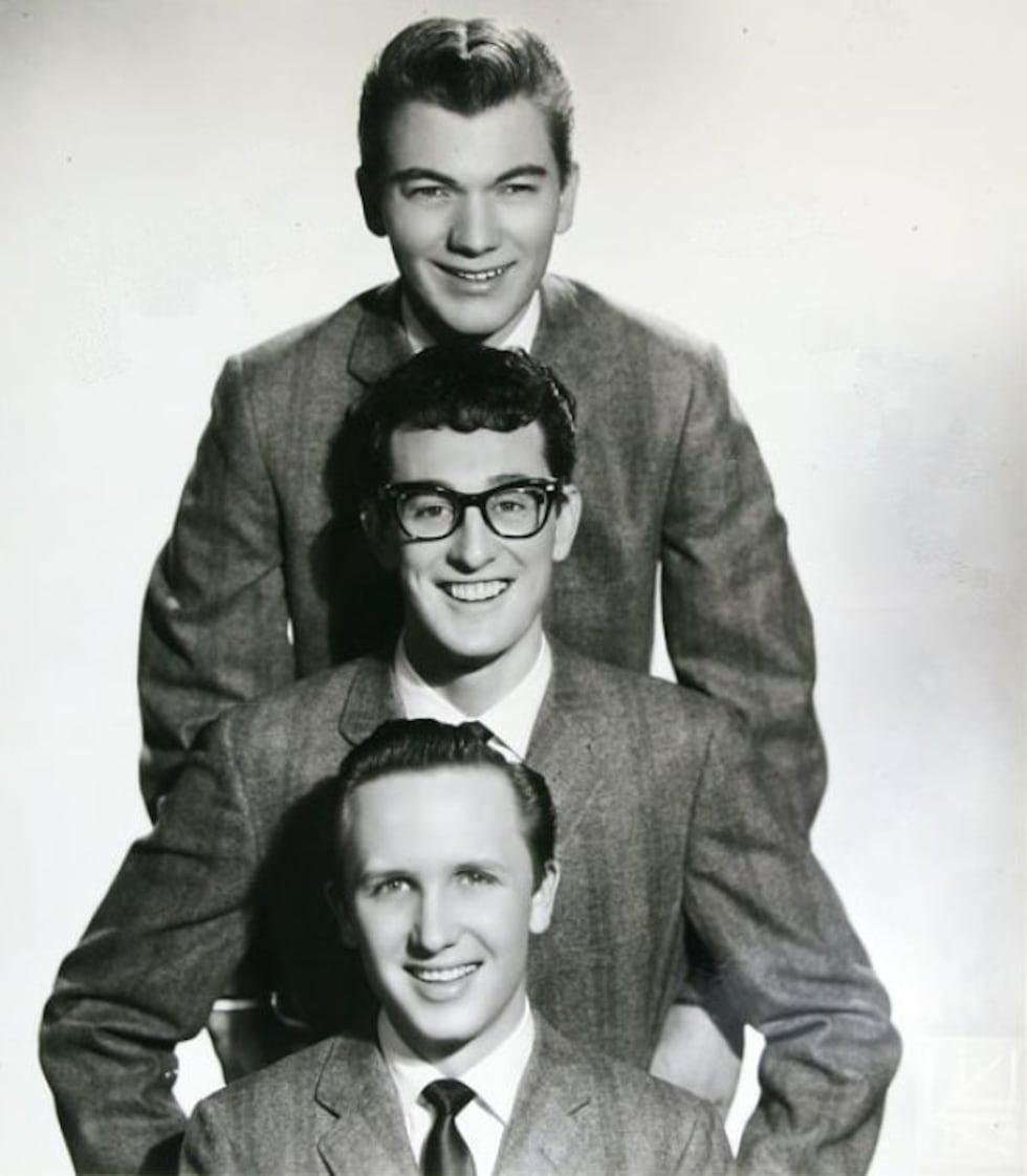 Buddy Holly and The Crickets in 1957 (top to bottom: Allison, Holly and Mauldin) (Source:...