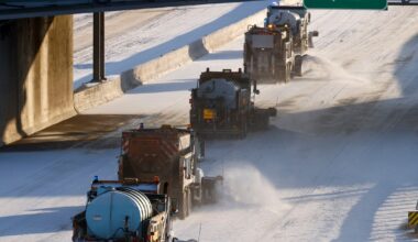 Why did roads still freeze if they were pretreated before the winter storm?