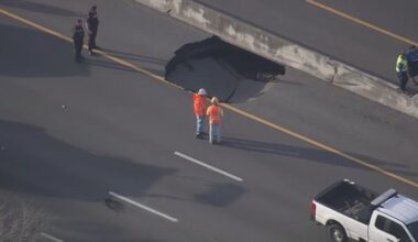 Sinkhole causes major closure on East Freeway during Houston rush hour