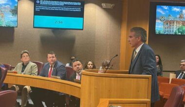 Brian Willett, an attorney, spoke before the Tarrant County Commissioners Court on Tuesday afternoon to find out why he was removed from a juvenile appointment wheel and whether it was politically motivated.