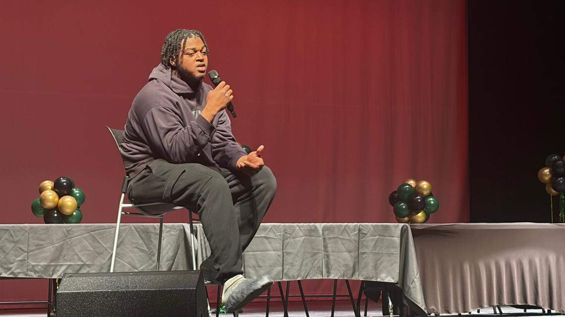 Tyler Smith, a three-time Pro Bowler for the Dallas Cowboys, visited his alma mater, North Crowley High School, on Friday to speak at “Mind Over Medals Mental Health Summit” about his NFL journey and mental health awareness.