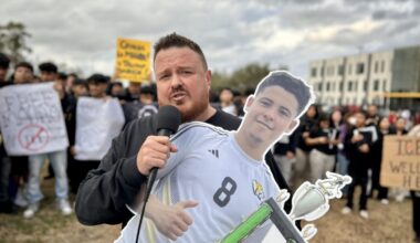 Sam Houston HS Protest Miguel Gusar