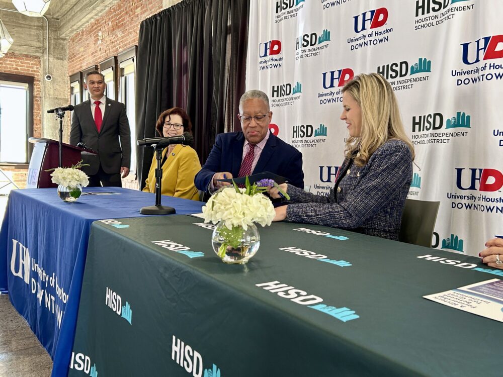 Kristen Hole, HISD, Dr. Loren Blanchard UHD partnership