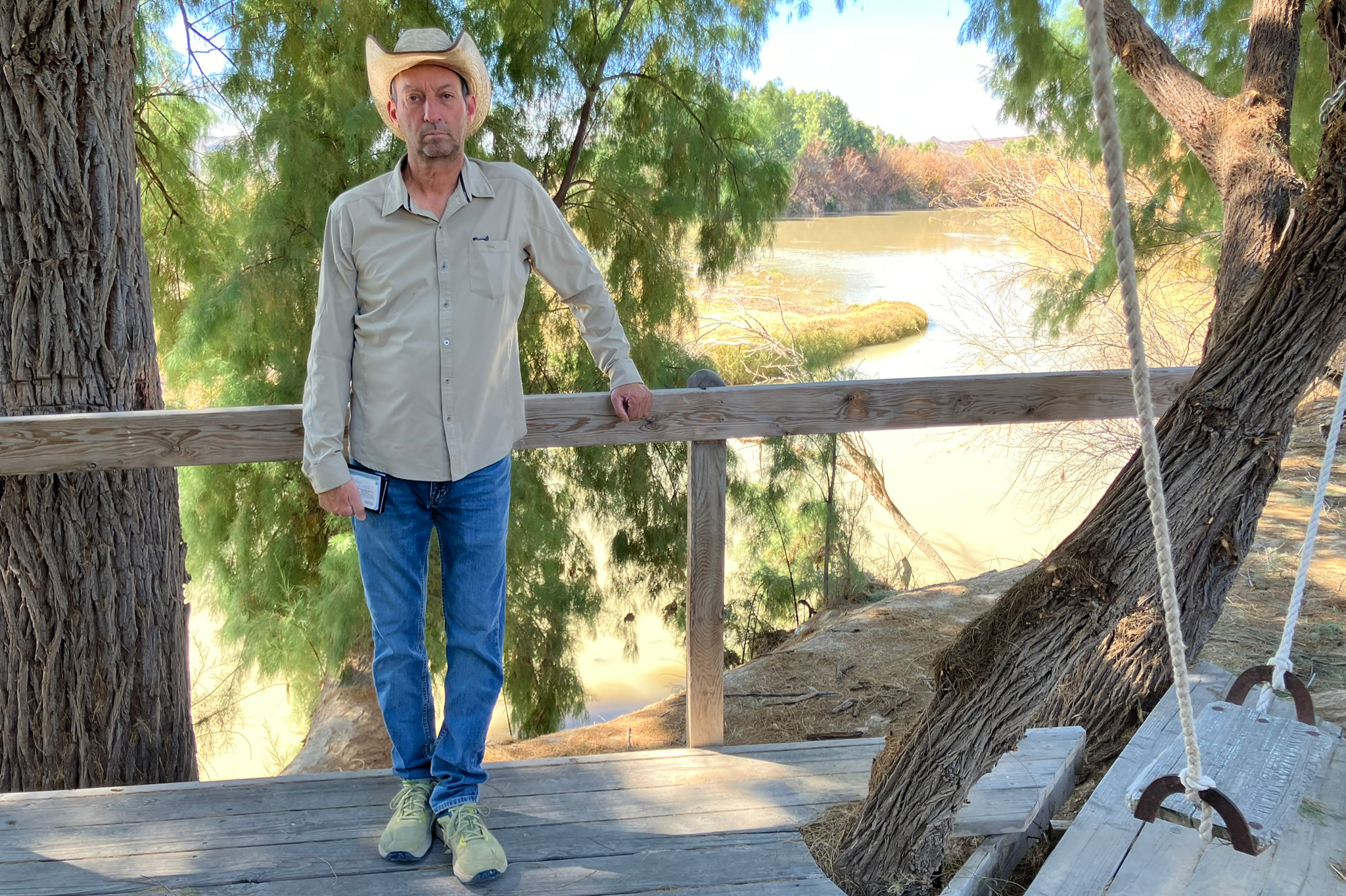 Charlie Angell at his property in Redford, Texas. Credit: Martha Pskowski/Inside Climate News
