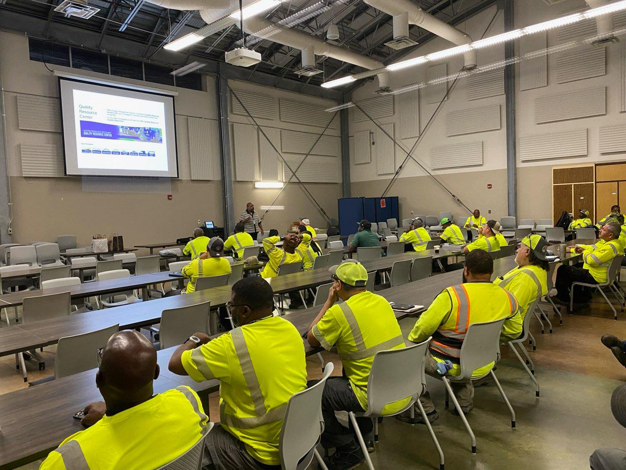 Austin Resource Recovery employees training for ISO certification.
