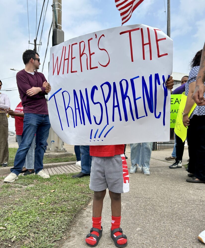 Port Houston Elementary Protest Sign