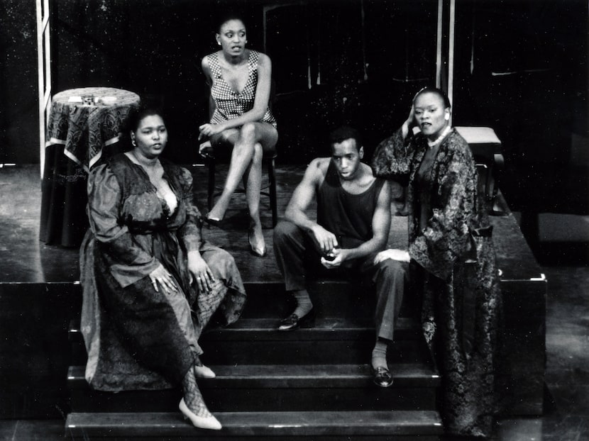 Liz Mikel (left) in a 1990 production of "Blues in the Night."
