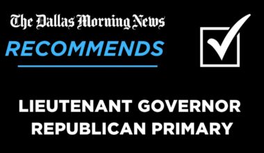 We recommend in the Republican primary for Texas lieutenant governor