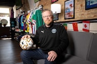 Michael Hitchcock, owner of the McKinney Chupacabras Soccer Club, poses for a photo at...