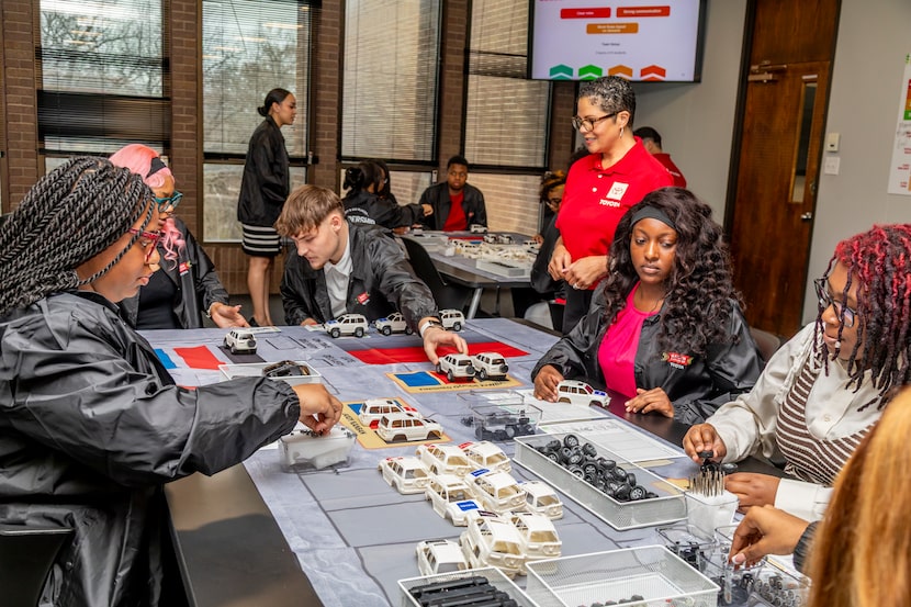 The Leadership Lab at Paul Quinn College included a team-based “Kaizen Challenge,” where...