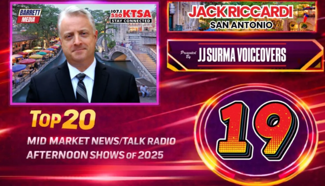 KTSA’s Jack Riccardi, Program Director honored by Barrett Media