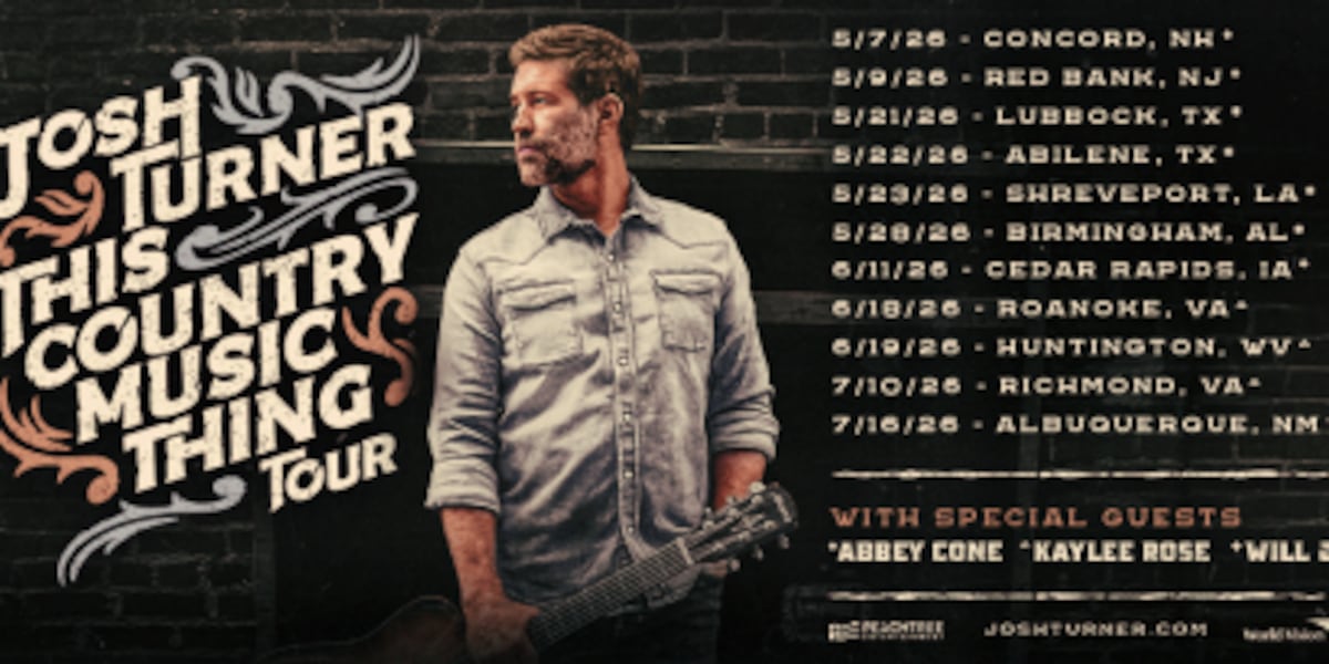 Tickets on sale Friday for Josh Turner at Buddy Holly Hall