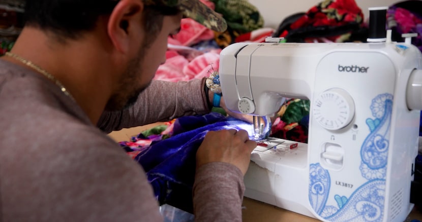 Lechuga taught himself to sew after he was shot. “I knew I wanted to make pictures and I...
