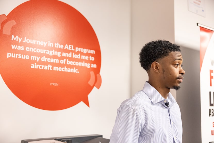 Workforce Solutions Greater Dallas client Jyren Thomas stood by his quote, which was...