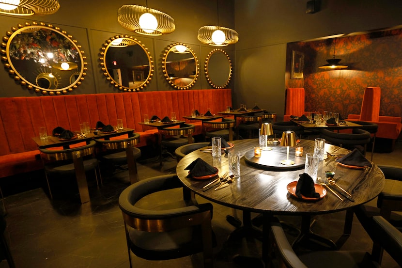 Night Rooster is open evenings only in the Dallas Design District. Upstairs (not pictured)...