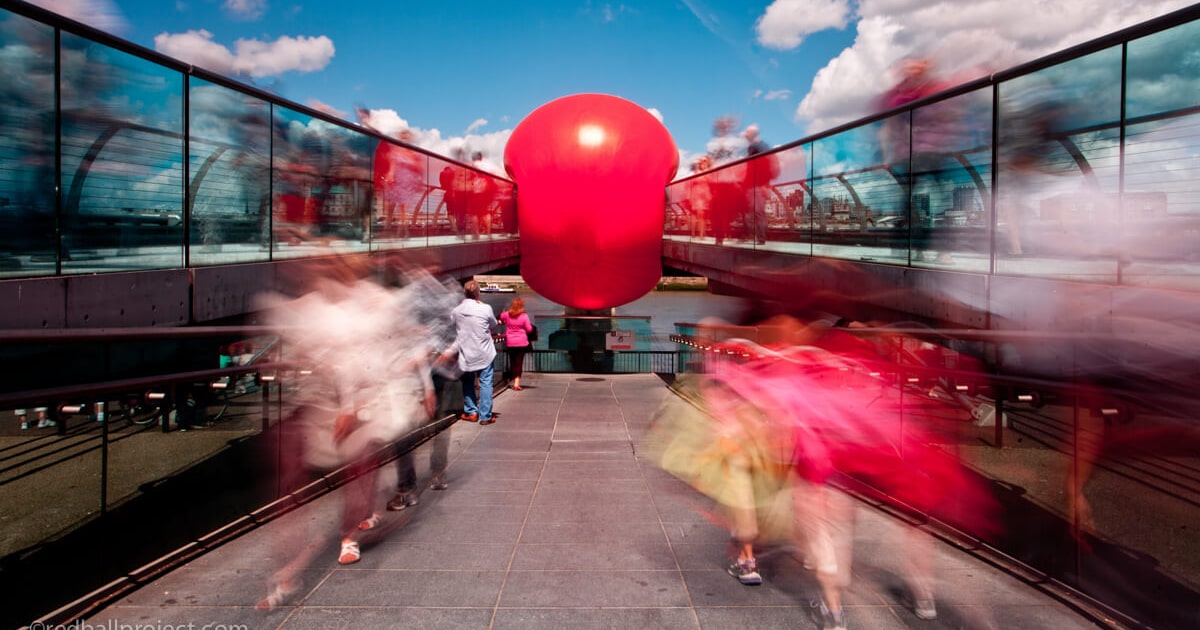 What is that?! Giant red ball headed for Dallas for FIFA World Cup