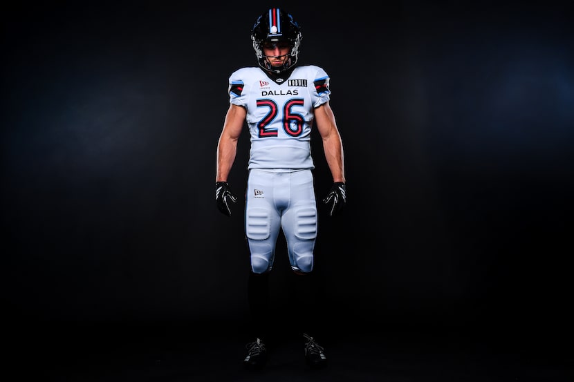 A look at the Dallas Renegades' away uniform for the 2026 UFL season.
