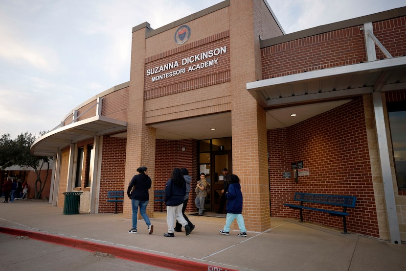 Dickinson Montessori Academy is seen, Monday, Feb. 2, 2026, in Grand Prairie. 